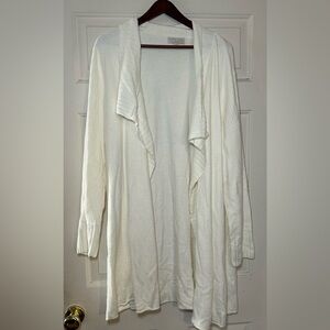 Barefoot Dreams CozyChic Lite Island Wrap Cardigan Cream‎ Size 2XL Soft Comfort